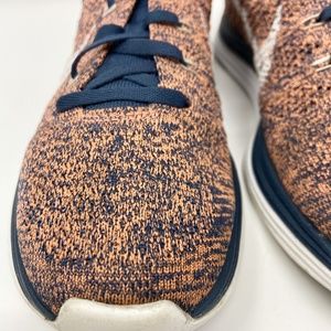 NIKE | Flyknit Lunar 1 Orange Navy 7.5 Athletic